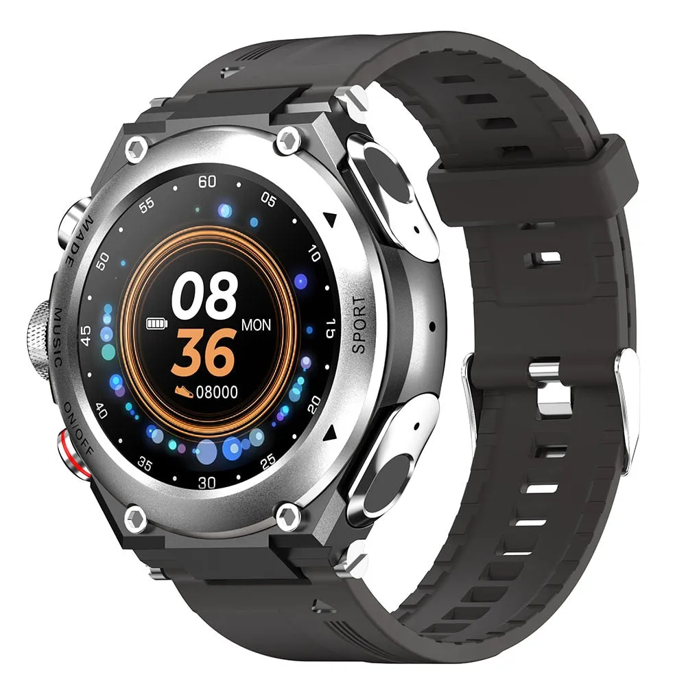 2 in 1 TWS Earphones Support Bluetooth Call  Body Temperature Smart Watch