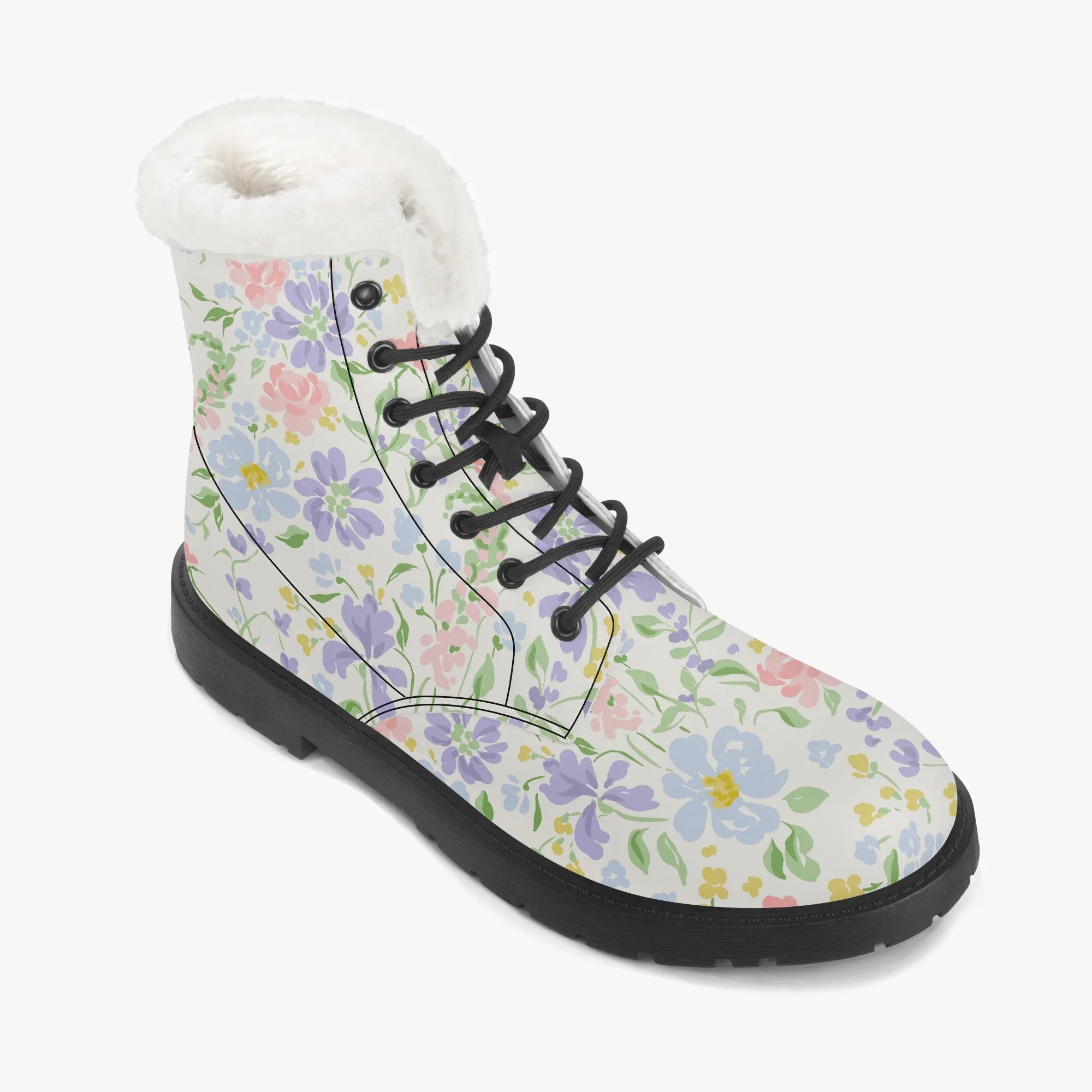 241. Faux Fur Leather Boots