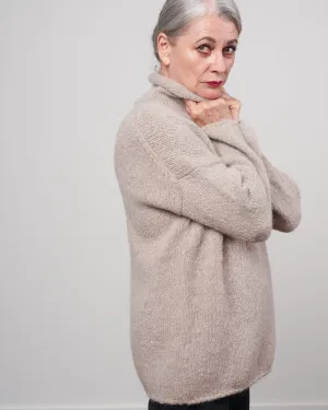 alpaca wool turtleneck - beige