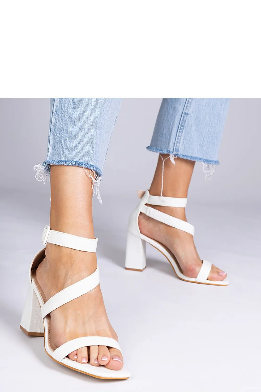 Black buckle stiletto sandals