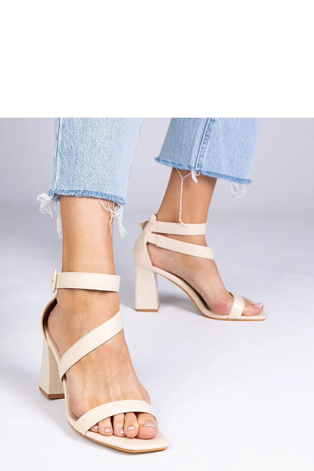 Black buckle stiletto sandals