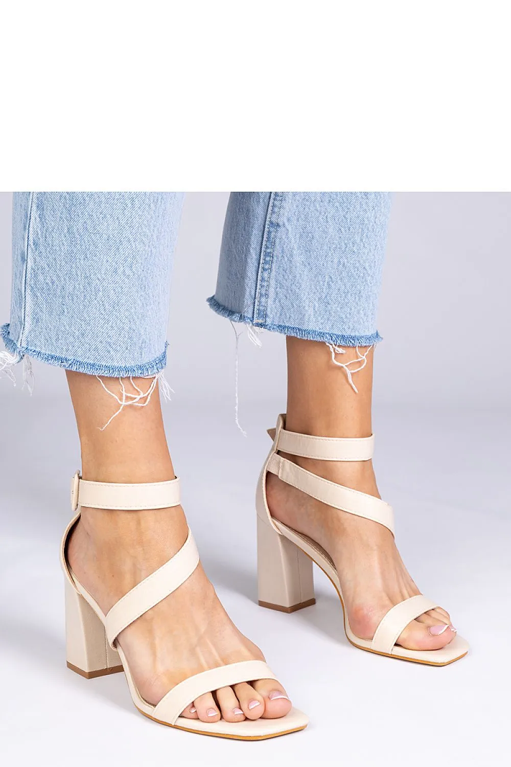 Black buckle stiletto sandals