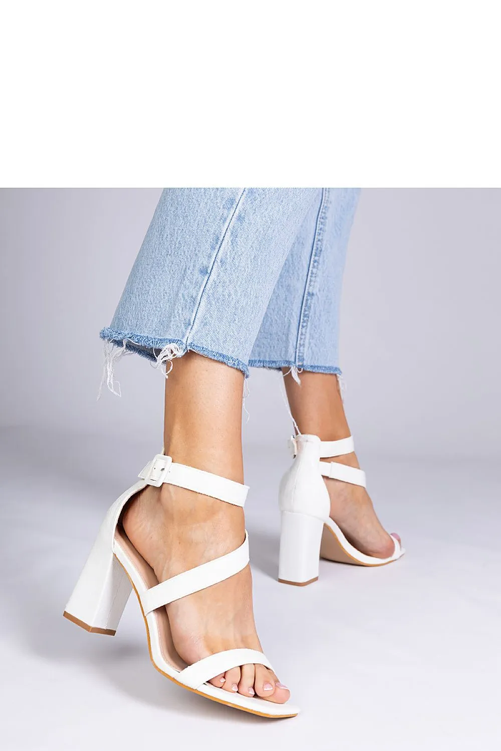Black buckle stiletto sandals