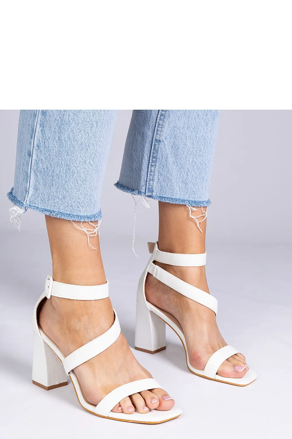 Black buckle stiletto sandals
