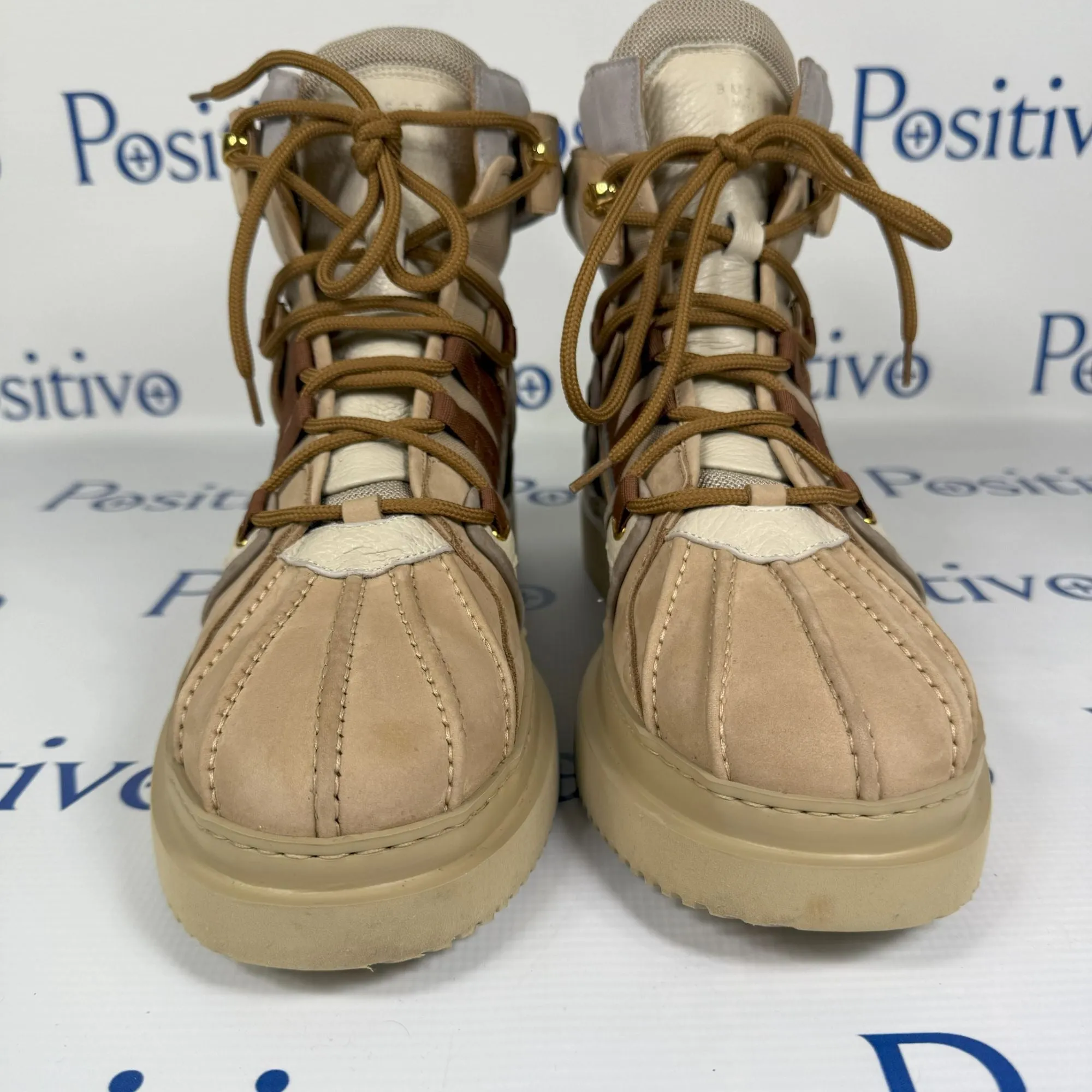 Buscemi Duck Boot Mix Natural Nabuk Alce Sneakers w/ Defect