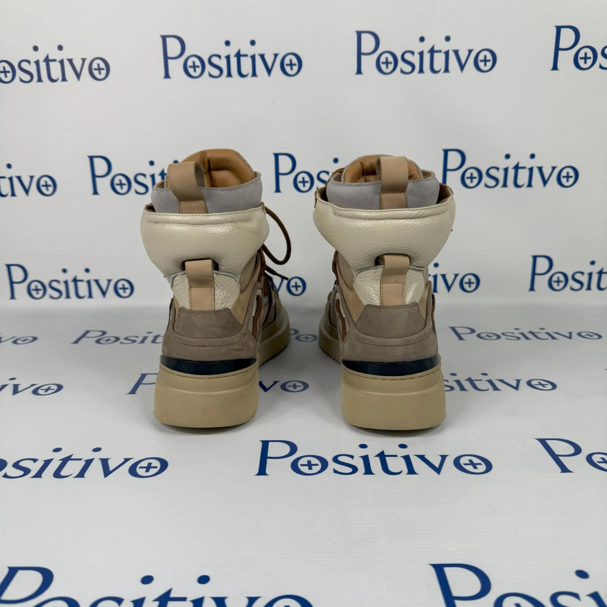 Buscemi Duck Boot Mix Natural Nabuk Alce Sneakers w/ Defect