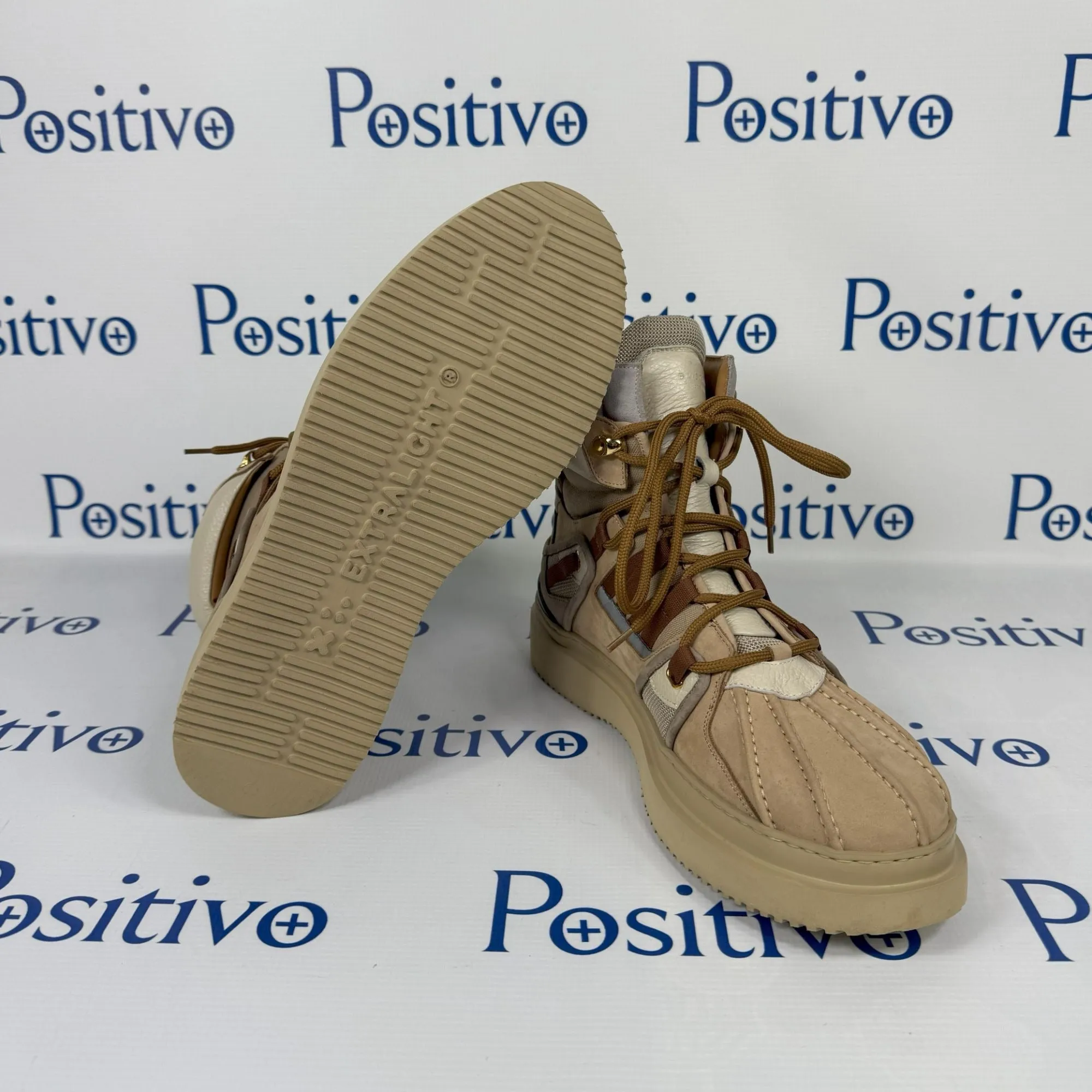 Buscemi Duck Boot Mix Natural Nabuk Alce Sneakers w/ Defect