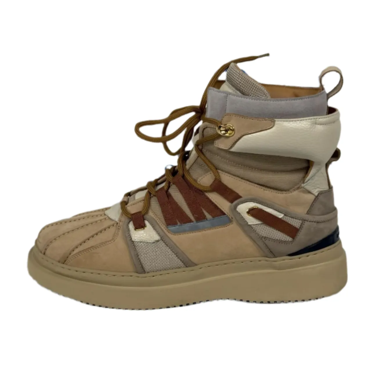 Buscemi Duck Boot Mix Natural Nabuk Alce Sneakers w/ Defect