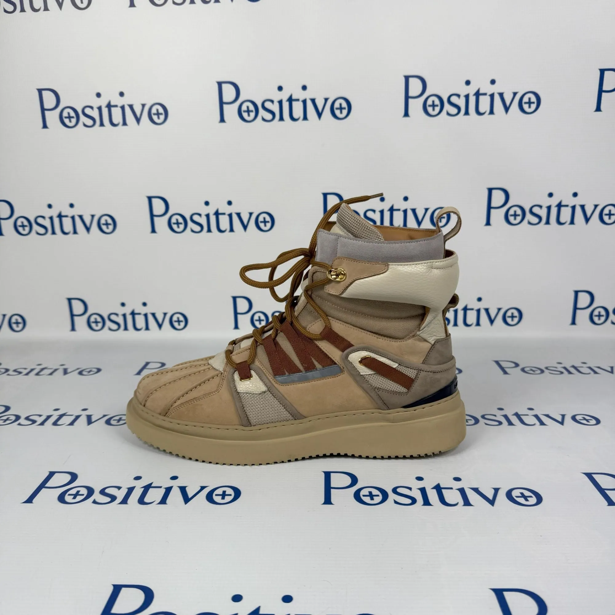 Buscemi Duck Boot Mix Natural Nabuk Alce Sneakers w/ Defect