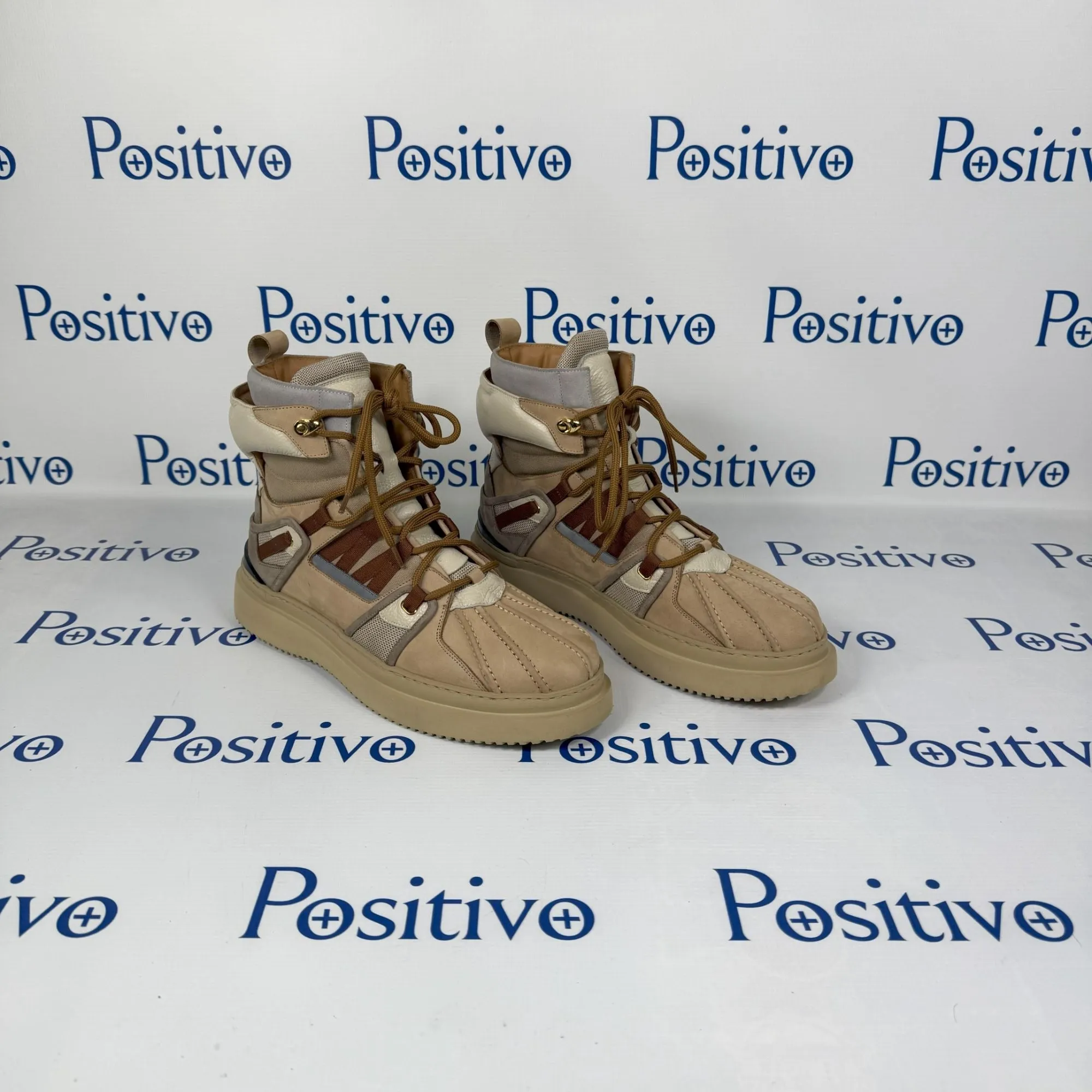 Buscemi Duck Boot Mix Natural Nabuk Alce Sneakers w/ Defect