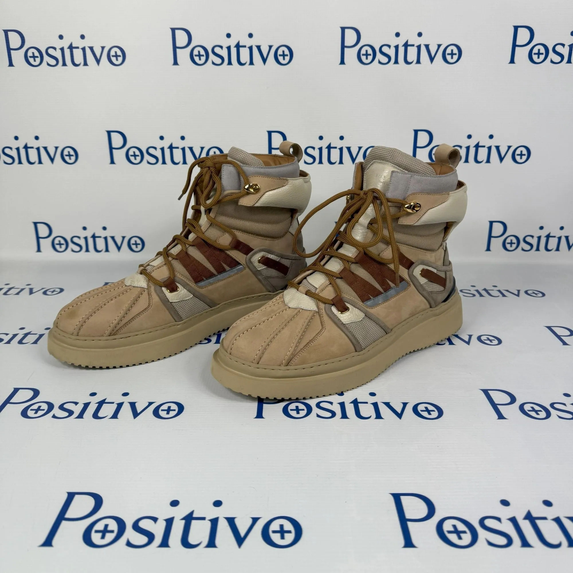 Buscemi Duck Boot Mix Natural Nabuk Alce Sneakers w/ Defect