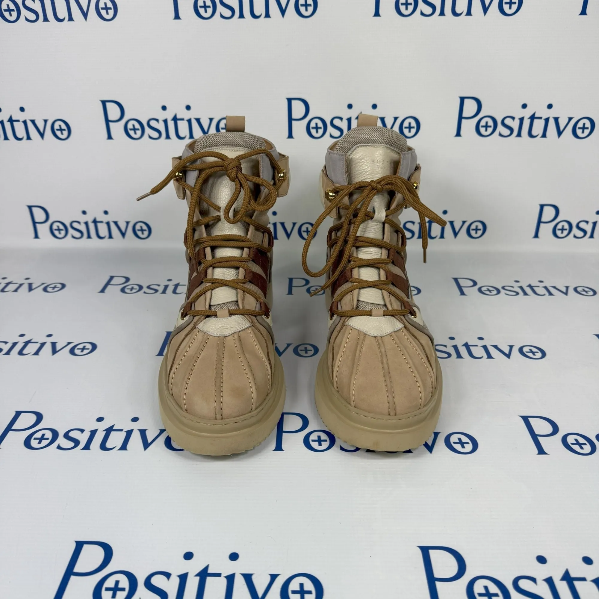 Buscemi Duck Boot Mix Natural Nabuk Alce Sneakers w/ Defect