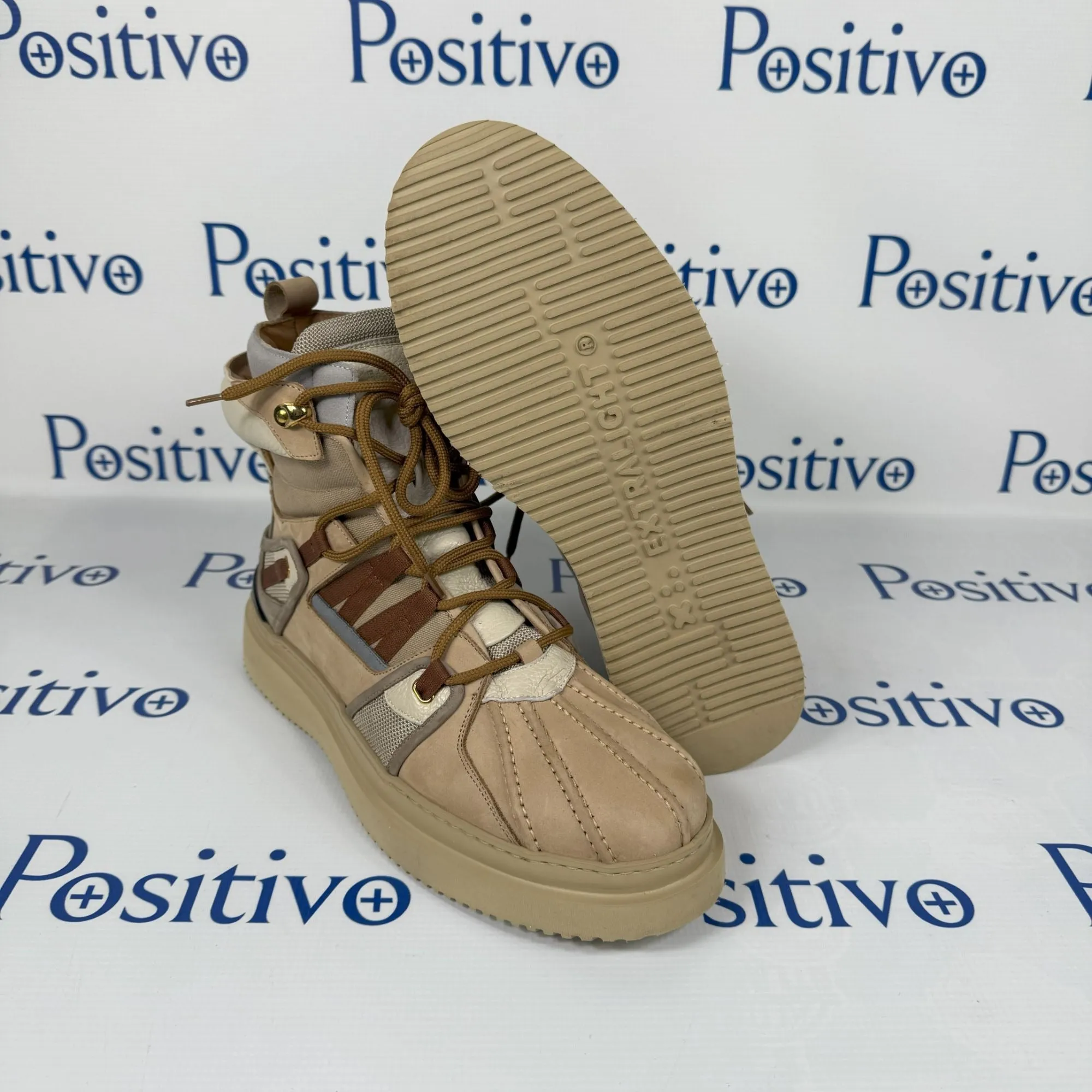 Buscemi Duck Boot Mix Natural Nabuk Alce Sneakers w/ Defect