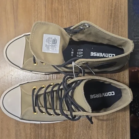 Converse Unisex Chuck Taylor All Star Hi Jute/Egret/Black Shoe-Mens8/Wms10