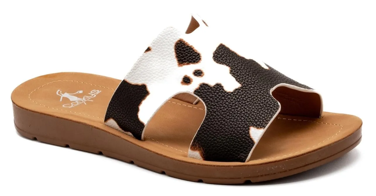 Cowprint Smooth Slides Comfortable Attractive Womens Sandals High-quality Stylish Supportive Foot Support Reliable High Quality