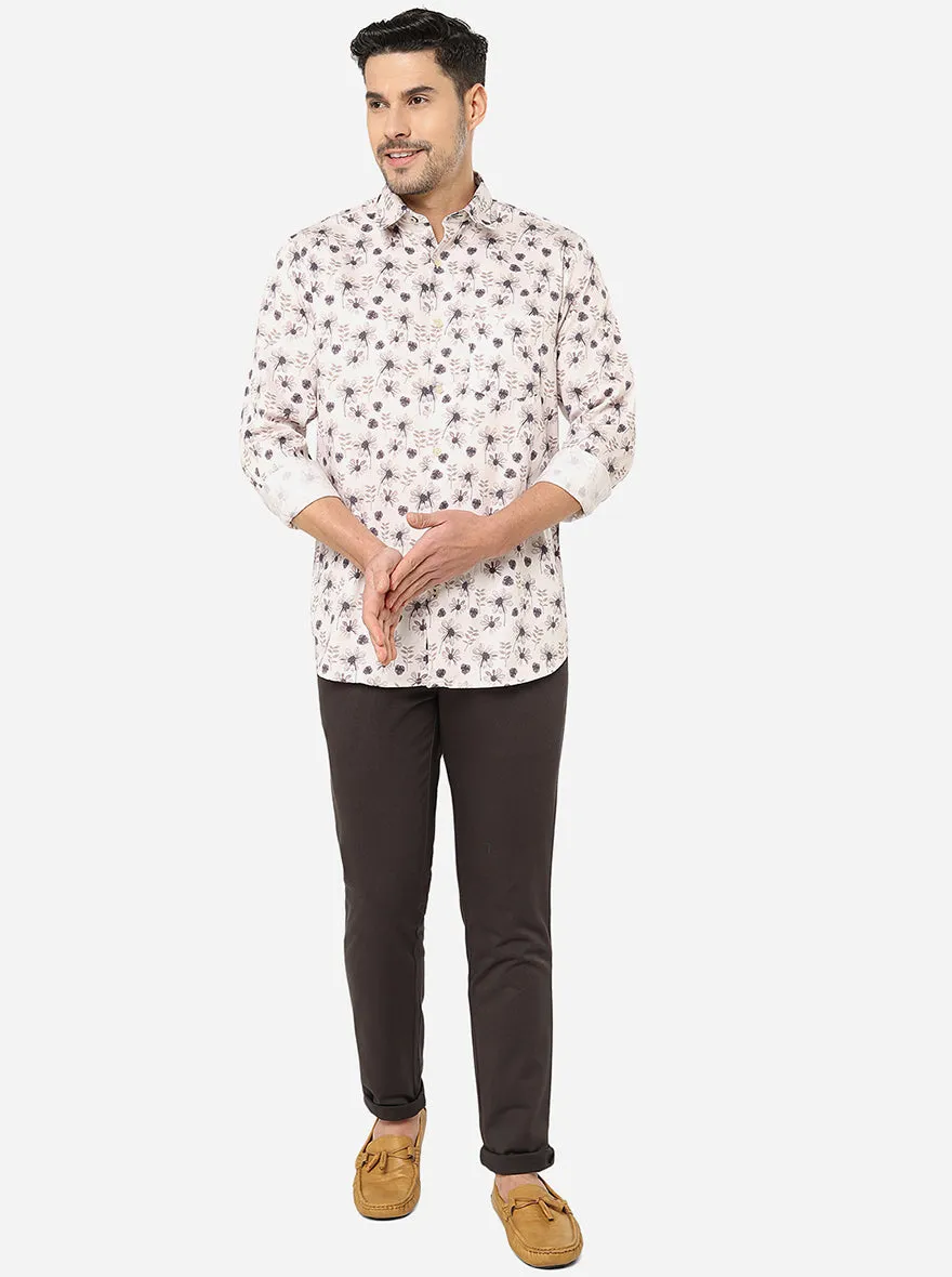 Dark Grey Solid Neo Fit Casual Trouser | Greenfibre