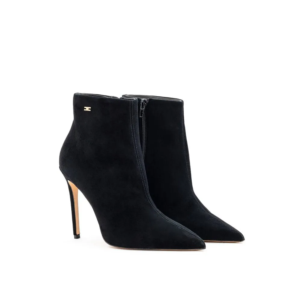 Elisabetta Franchi Black Suede Leather Boot