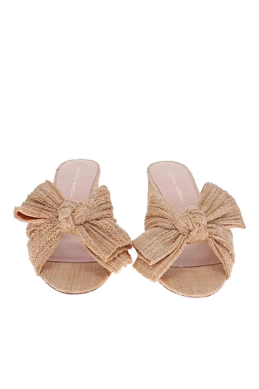 Emilia Pleated Raffia Knotted Mule