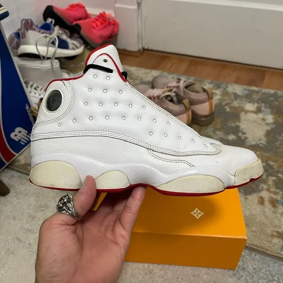 Fair Youth Sz 7Y Jordan 13 Retro Sneakers Alternative History Of Flight In White
