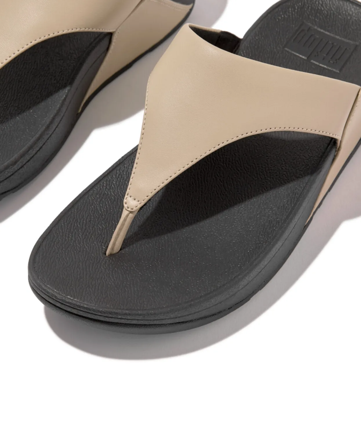 Fitflop Lulu Leather Toe Post Latte Beige