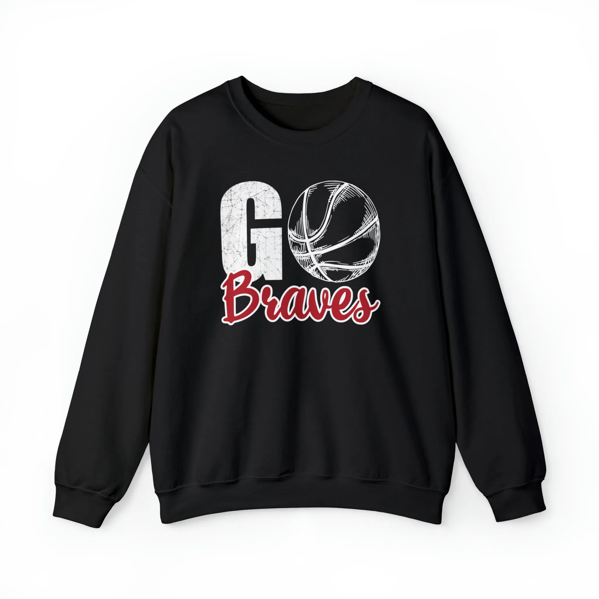 Go Braves Basketball Unisex Heavy Blend™ Crewneck Sweatshirt