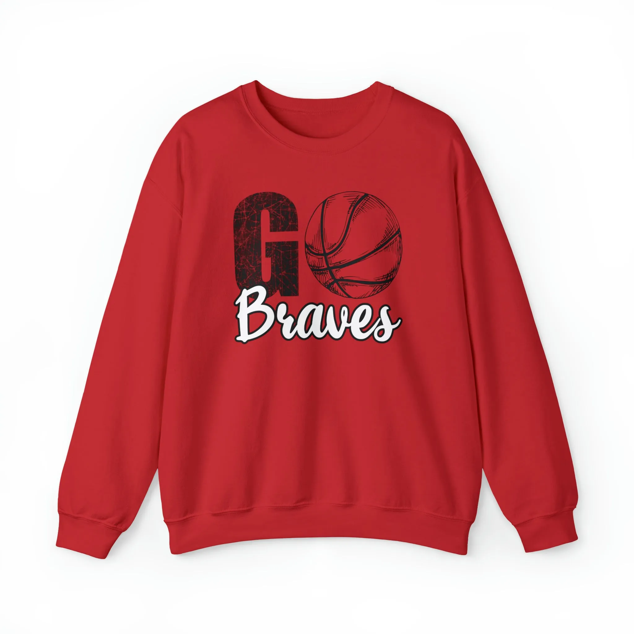 Go Braves Basketball Unisex Heavy Blend™ Crewneck Sweatshirt