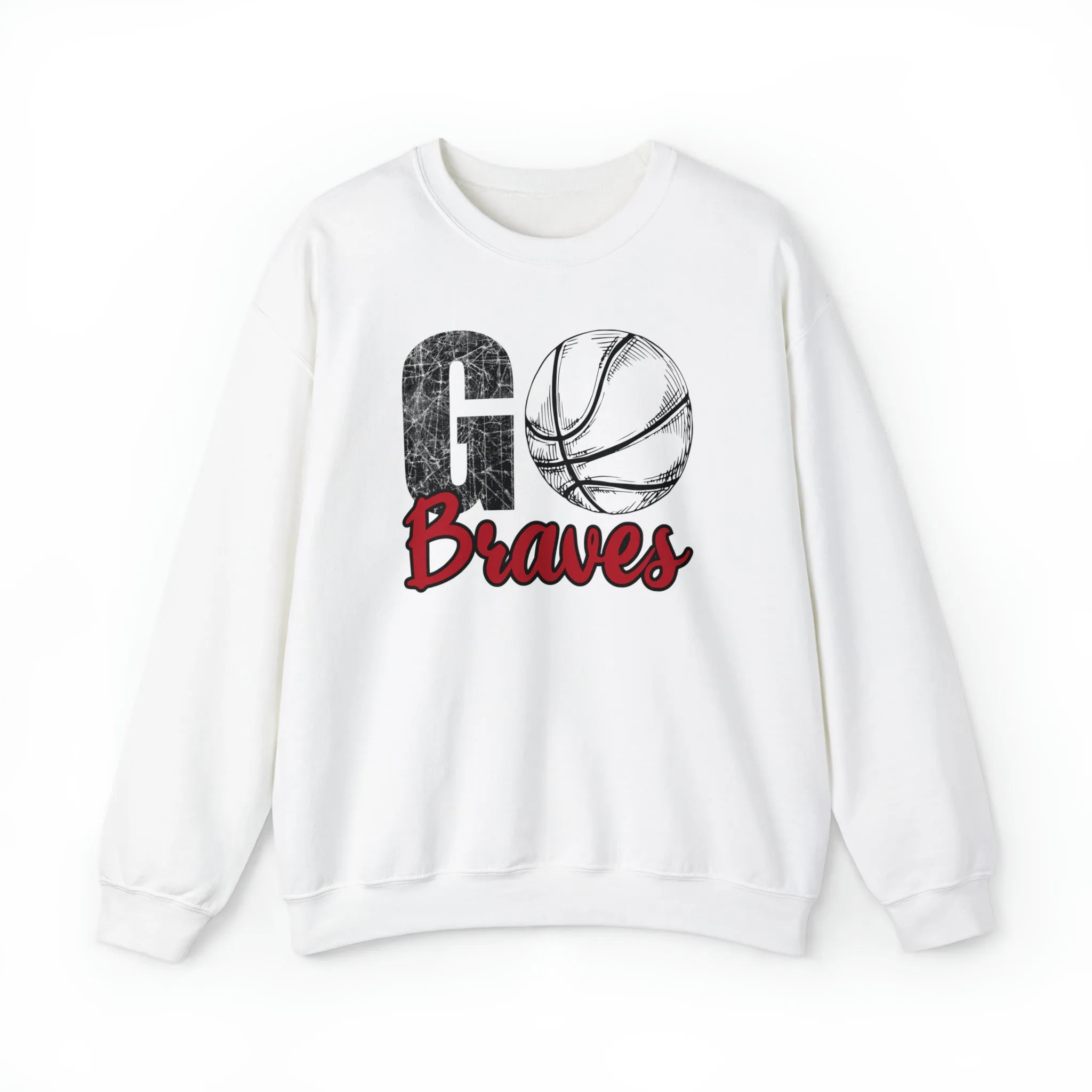 Go Braves Basketball Unisex Heavy Blend™ Crewneck Sweatshirt
