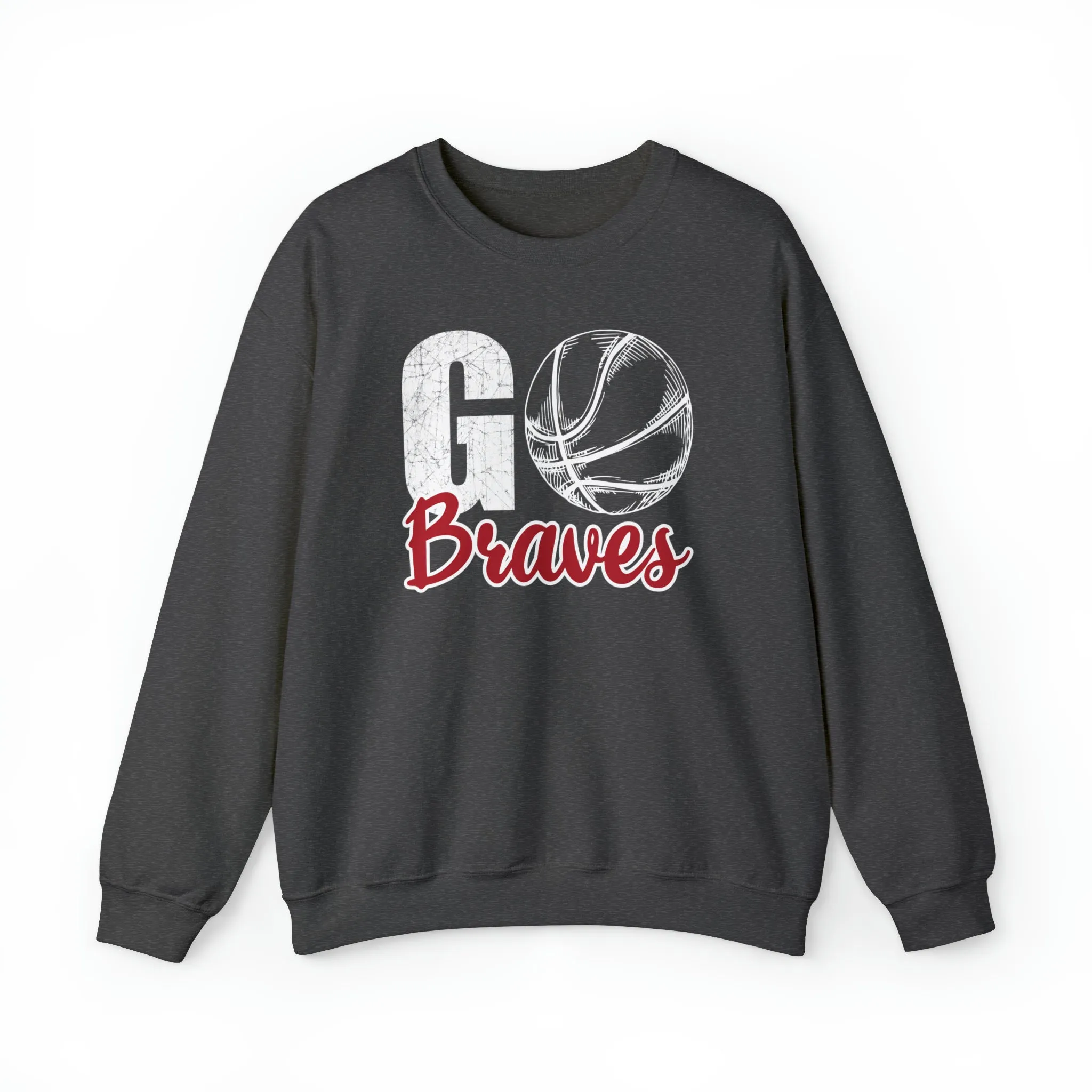 Go Braves Basketball Unisex Heavy Blend™ Crewneck Sweatshirt