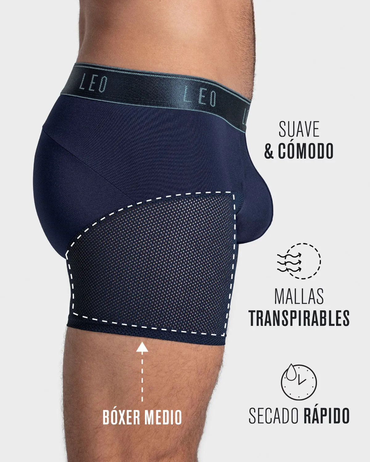 High-Tech Mesh Boxer Brief with Ergonomic Pouch