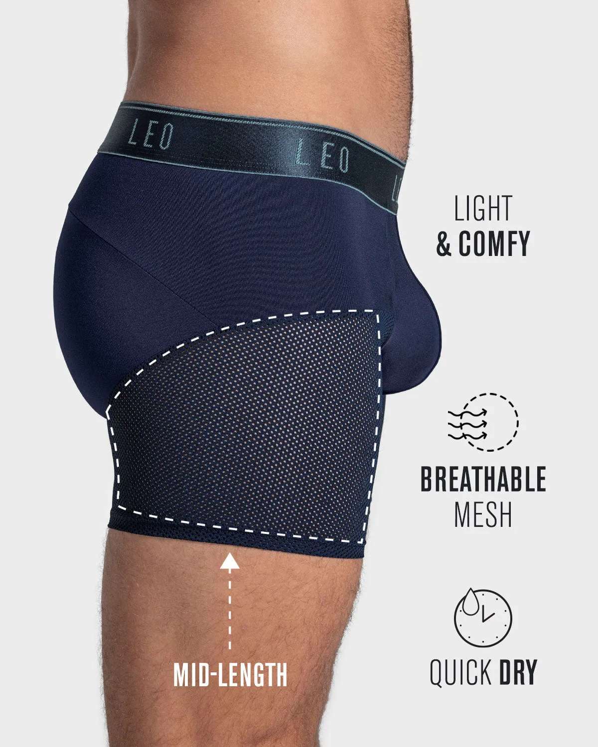 High-Tech Mesh Boxer Brief with Ergonomic Pouch
