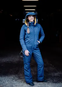 Hooded Winter Insulated Jumpsuit - Blue Nights