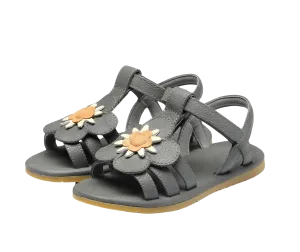 Iles Fields Sandals | Forget Me Not | Petrol Leather