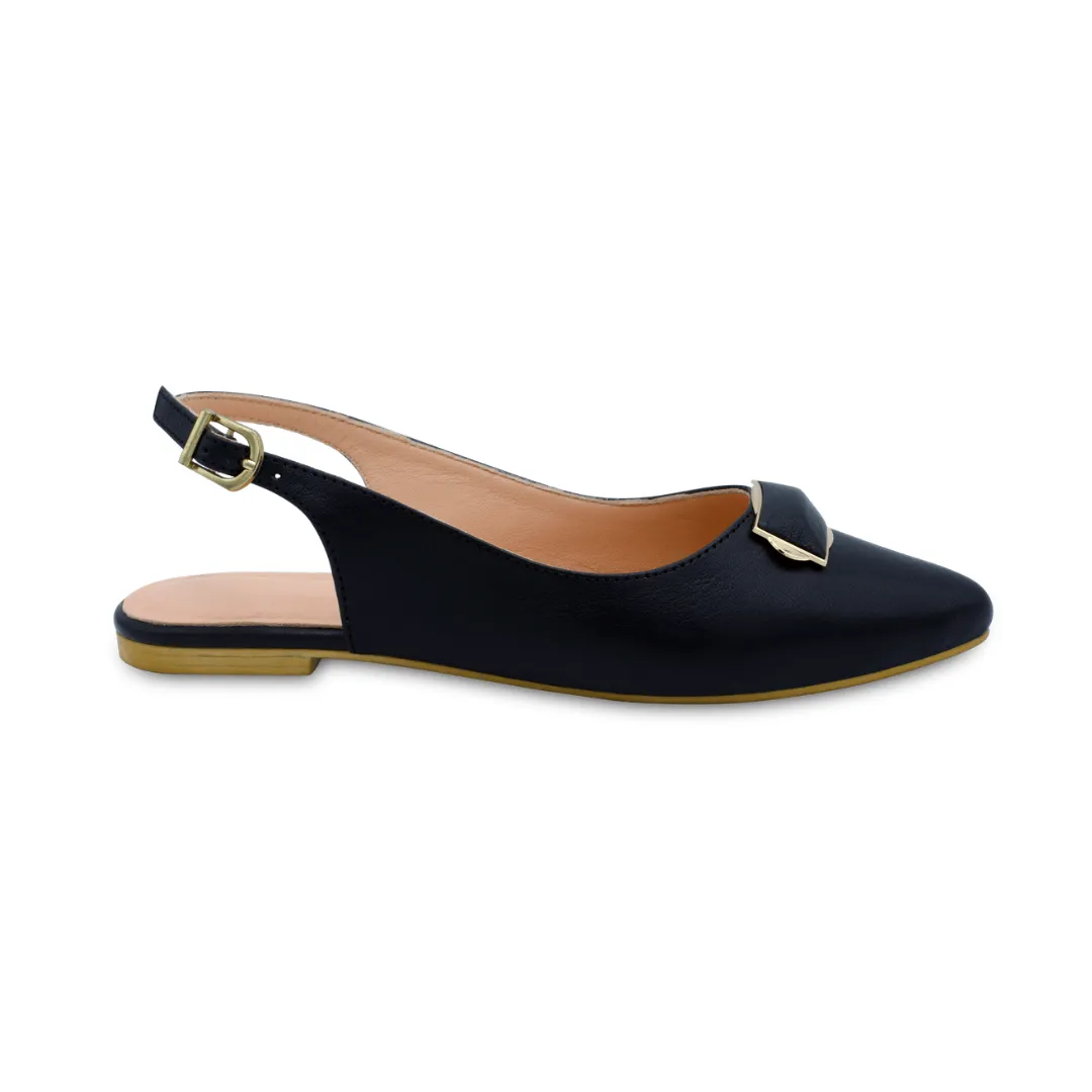 Lily - Black - Leather Pump Sandals
