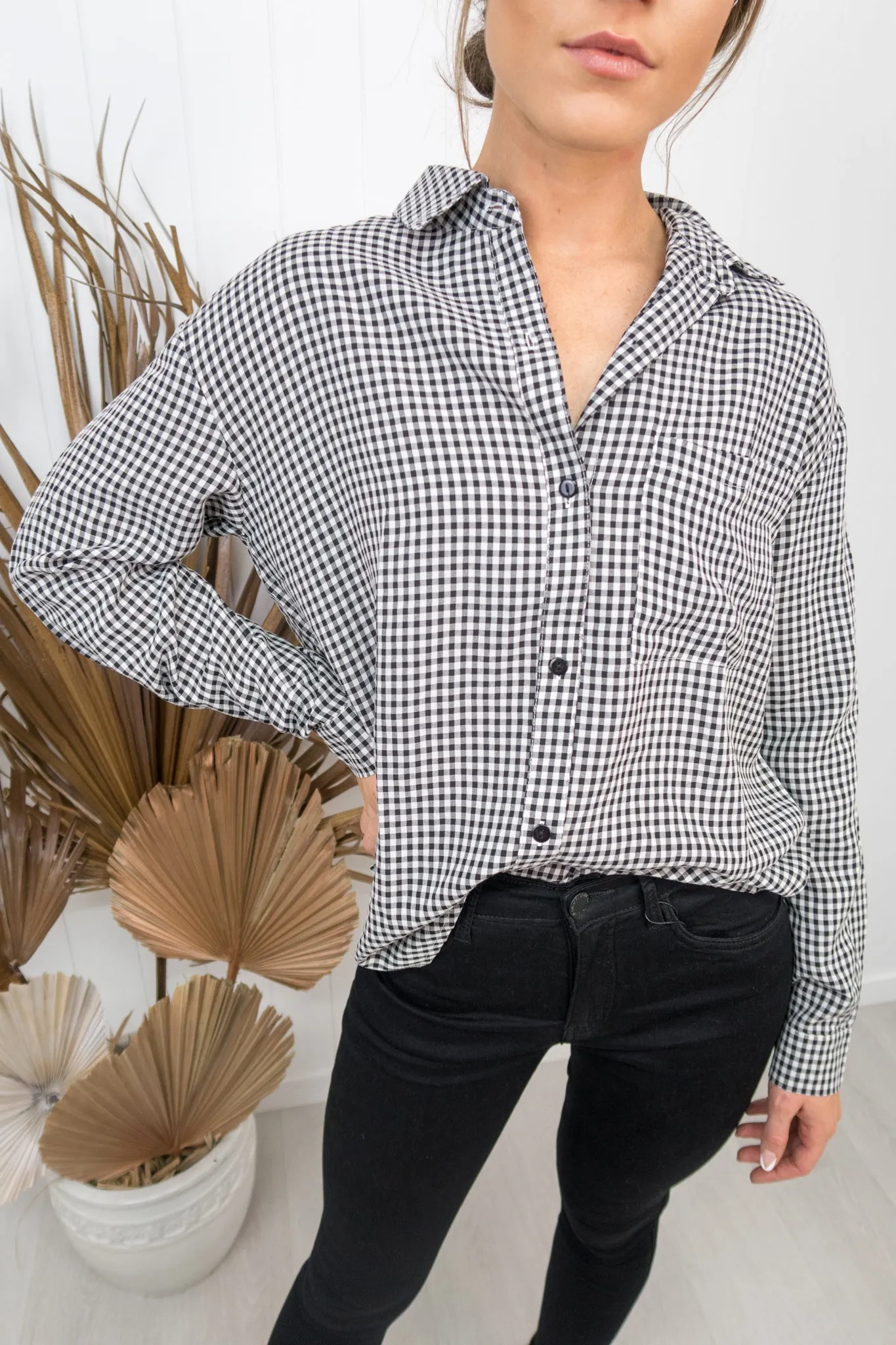 Lisa Shirt -Black/gingham