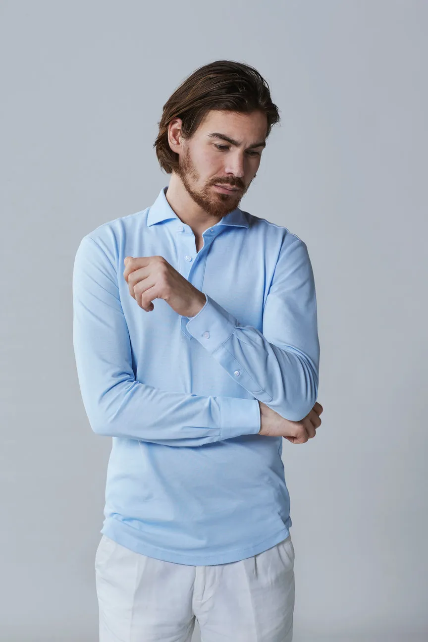 Longsleeve Polo Blue