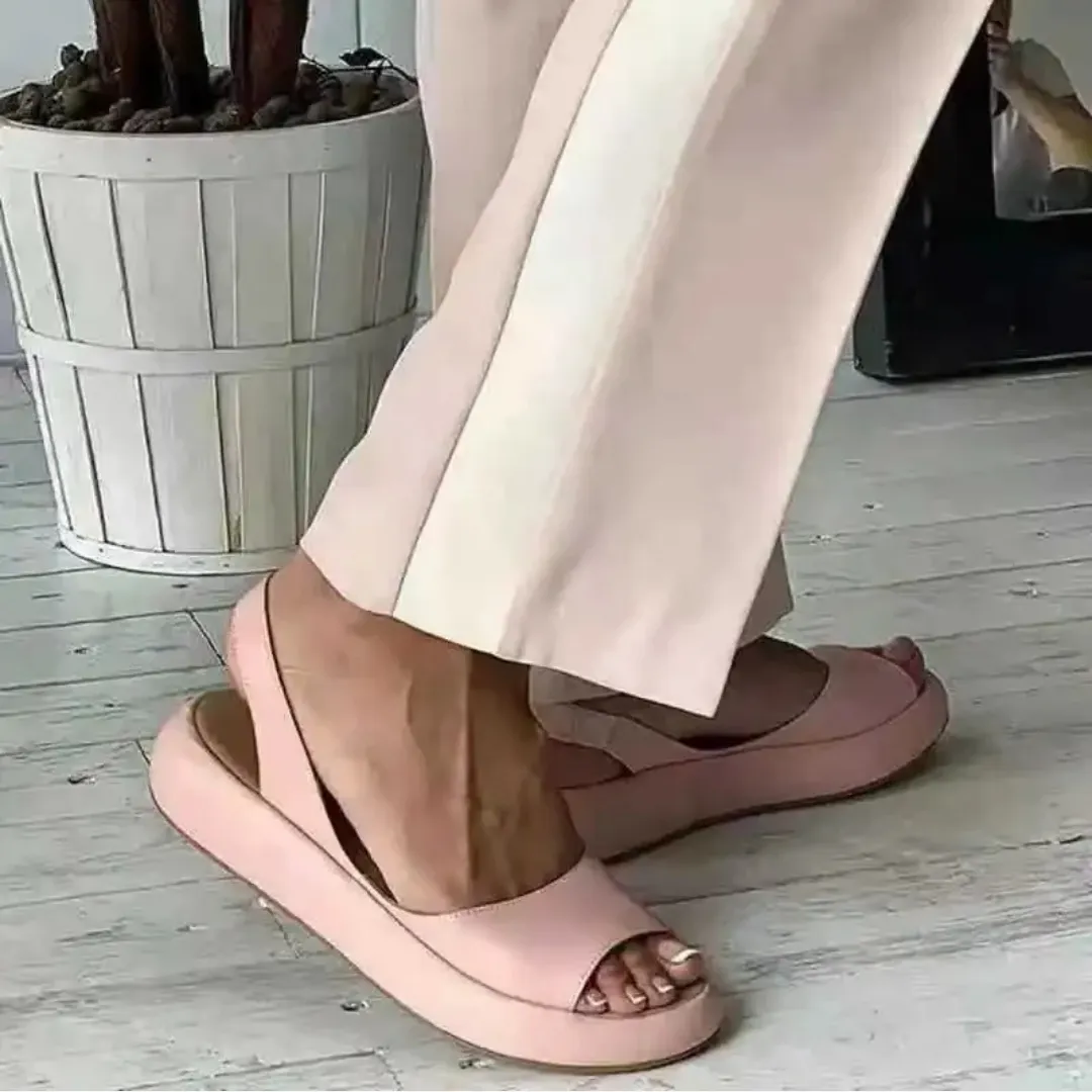 Mason | Women’s Comfortable Leather Sandals – Wide Fit Open Toe Summer Walking Shoes