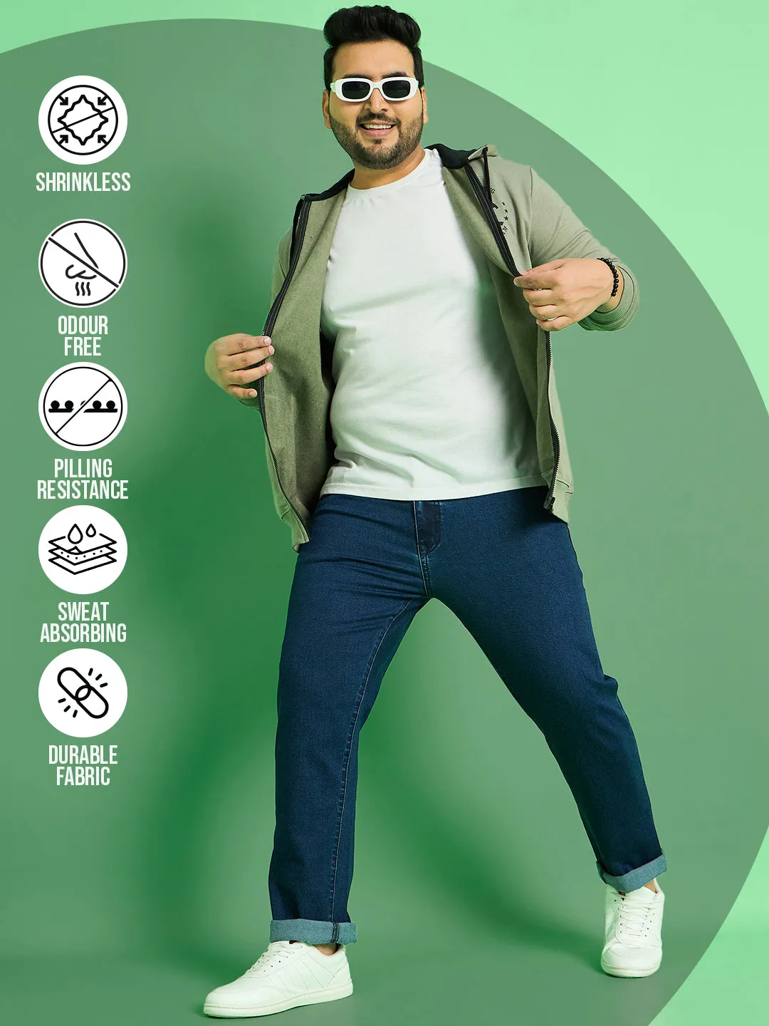 Men Plus Size Jace Solid Jeans