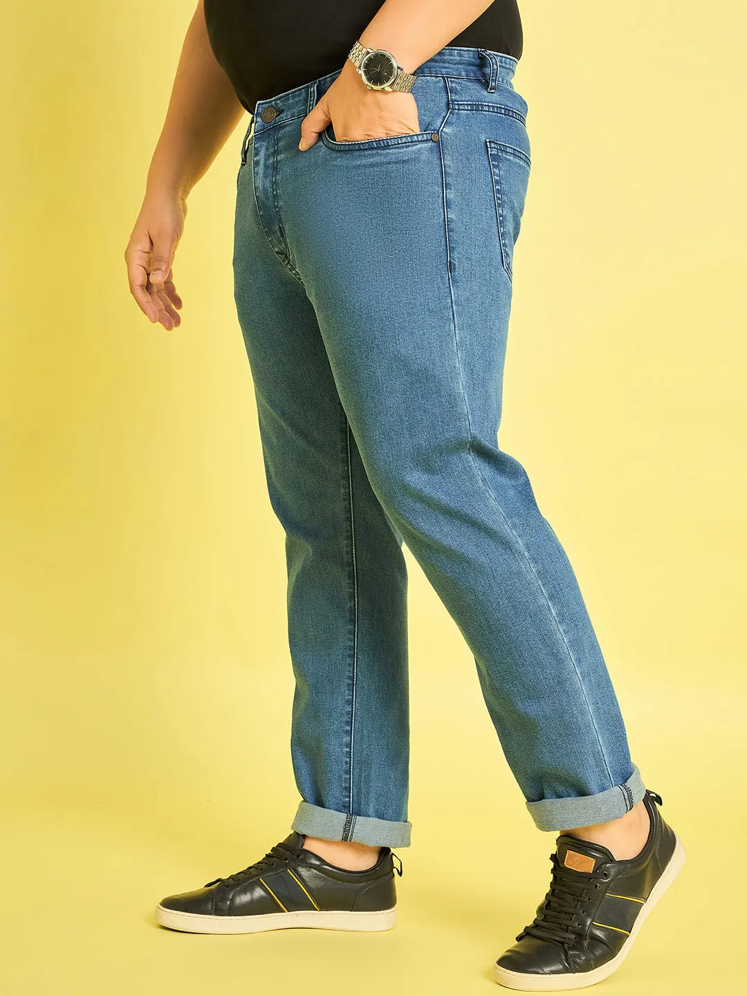 Men Plus Size Jasper Solid Jeans