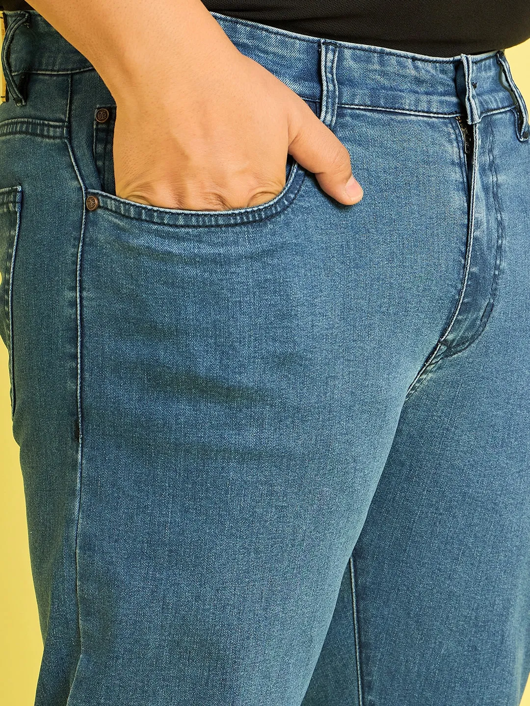 Men Plus Size Jasper Solid Jeans