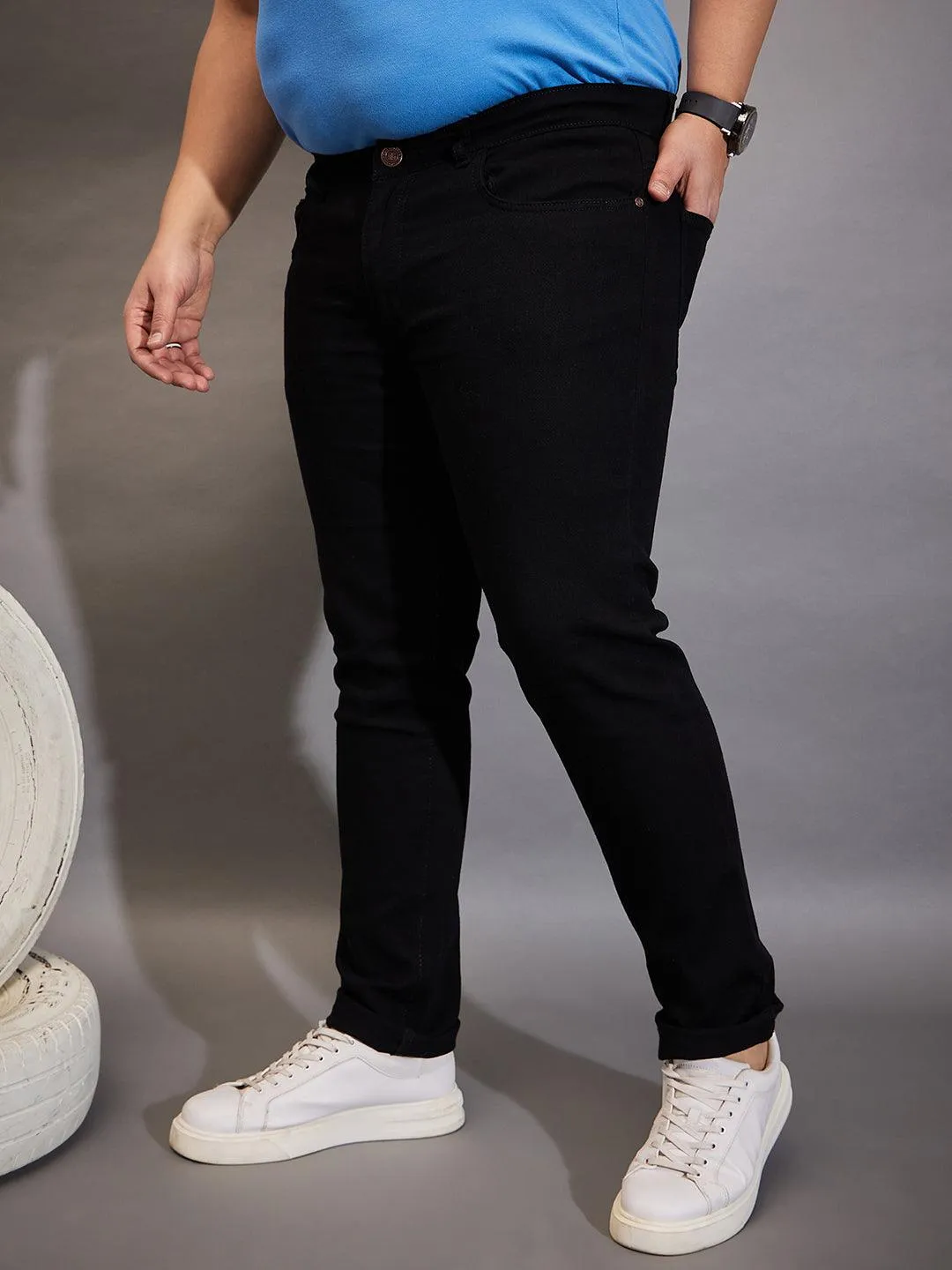 Men Plus Size Zenith Solid Jeans