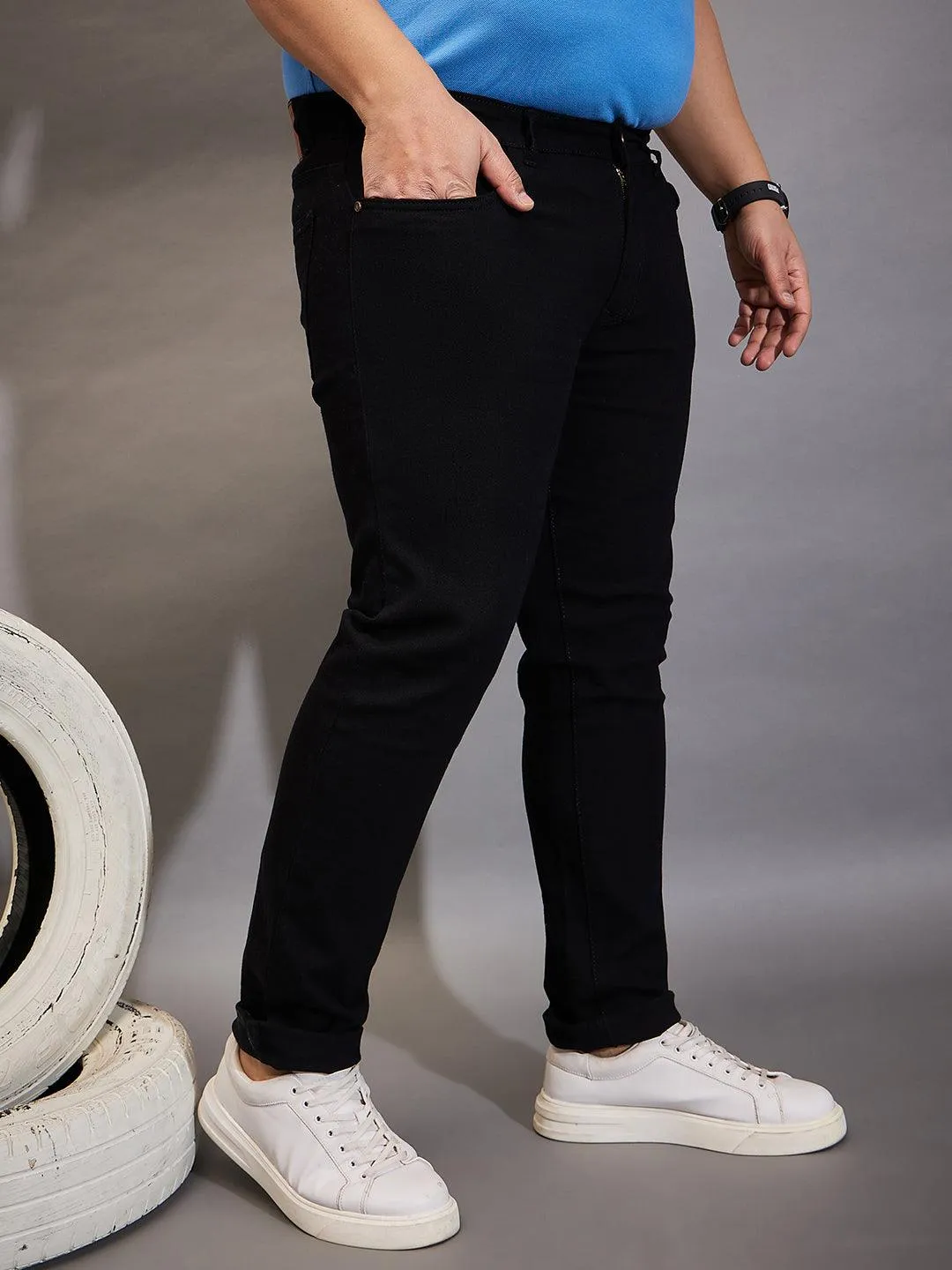 Men Plus Size Zenith Solid Jeans