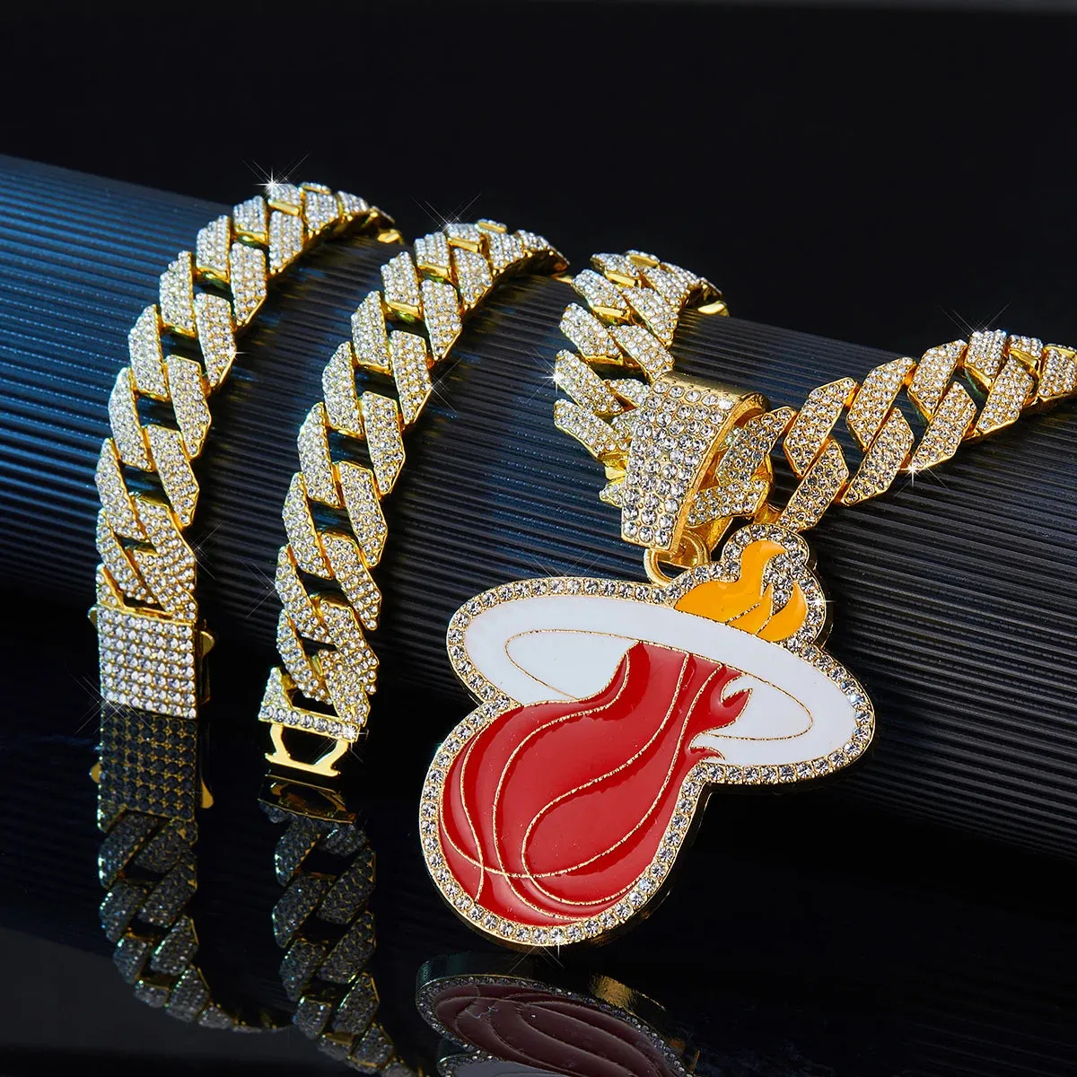 Miami Heat Pendant Necklace