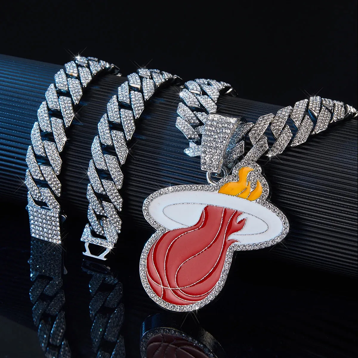Miami Heat Pendant Necklace