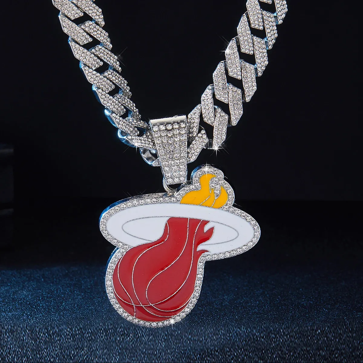Miami Heat Pendant Necklace