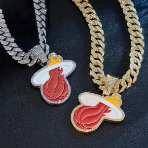 Miami Heat Pendant Necklace