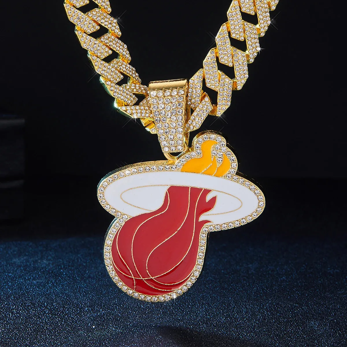 Miami Heat Pendant Necklace