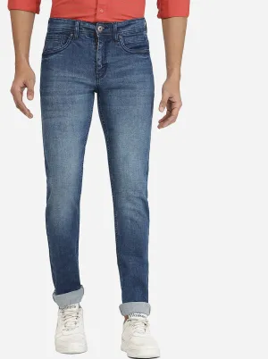 Mid Blue Washed Narrow Fit Jeans | Greenfibre