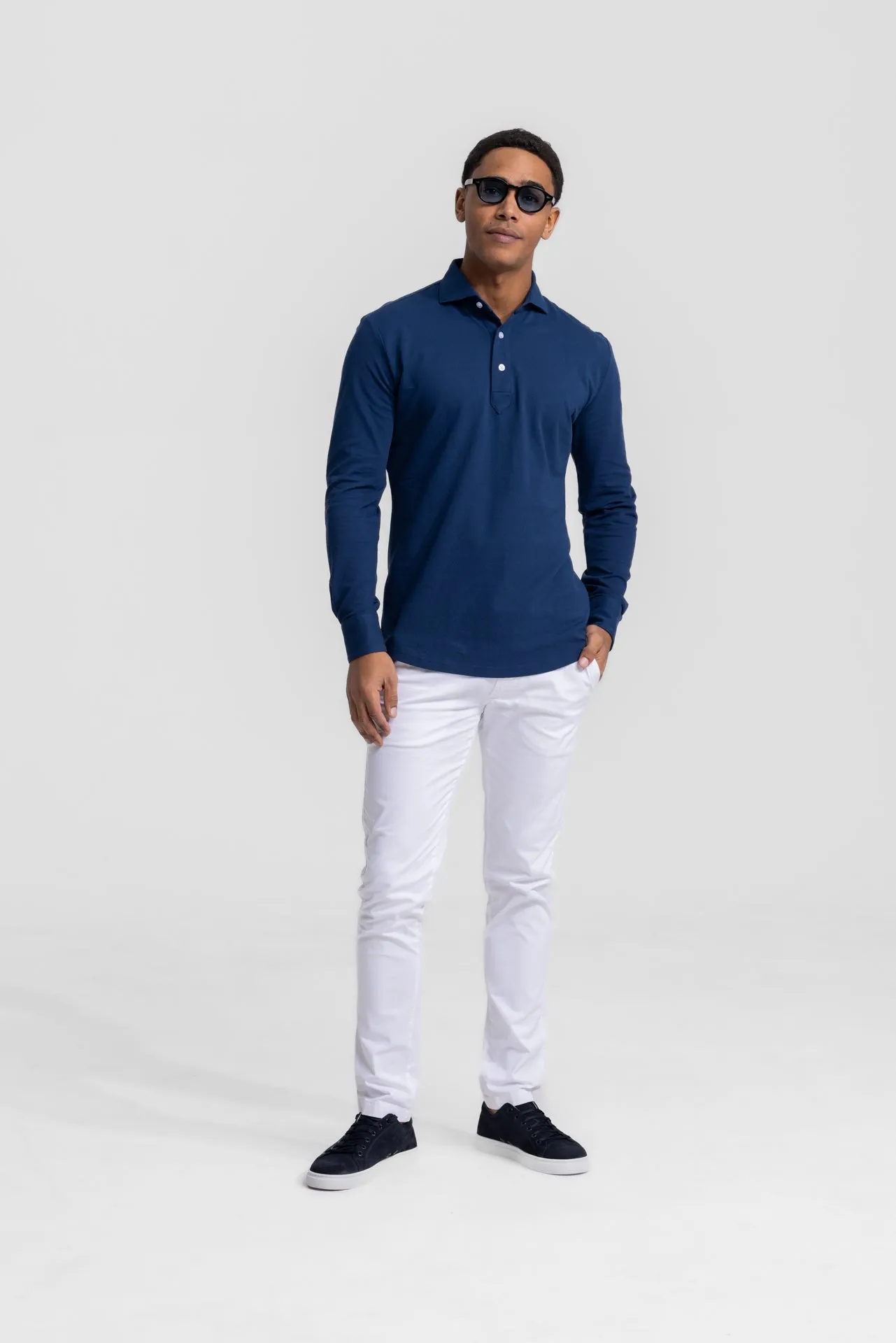 Navy Polo Longsleeve