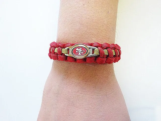 Officially Licensed NFL San Francisco 49ers Paracord Bracelet