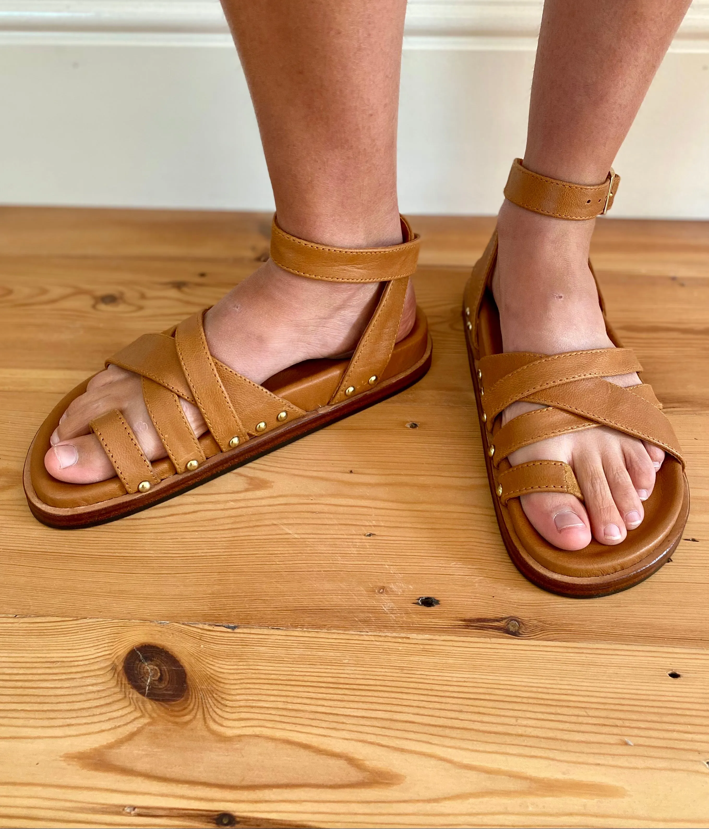 Palm Sandals In Tan